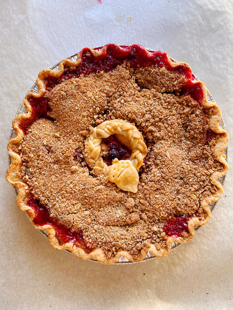 Cranberry Apple Crumb Pie