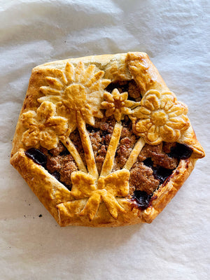 Honey Plum Galette with Pecan Streusel