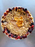 Peach Berry Cherry Crumble Pie