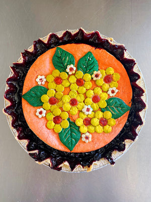 Hand Painted Mixed Berry Pie