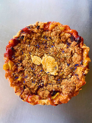 Stone Fruit Party Crumble Pie