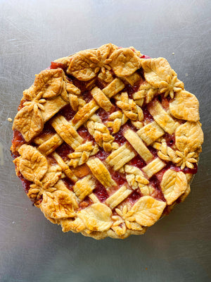 Peach Raspberry Ginger Pie