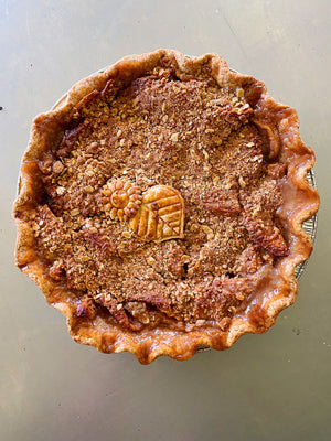 Apple Crumble Pie with Candied Ginger