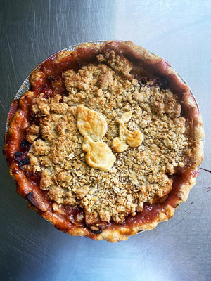 Cherry Apple Crumble Pie