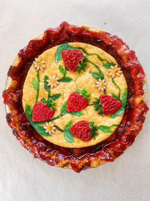 Hand Painted Strawberry Pie