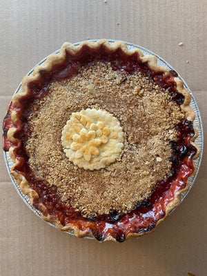 Cherry Vanilla Crumble Pie
