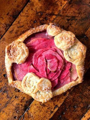 Rosé Poached Pear Galette