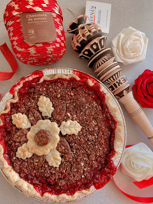 Raspberry Cocoa Crumble Pie
