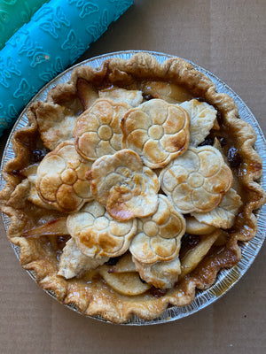 Spiced Pear Brandied Raisin Pie
