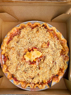 Nectarine Pie with Almond Crumble