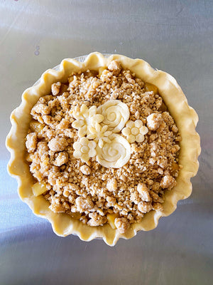 Pineapple Coconut Streusel Pie