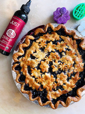 Blueberry Pie with Just Date Pomegranate Molasses