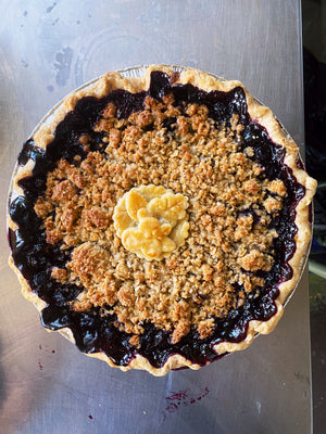 Blueberry Coconut Streusel Pie