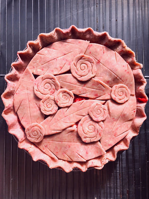 Raspberry White Chocolate Pie