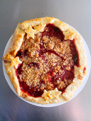 Cherry Peach Crumble Galette