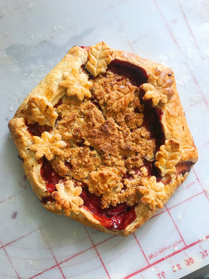 Rhubarb Blood Orange Crumble Galette