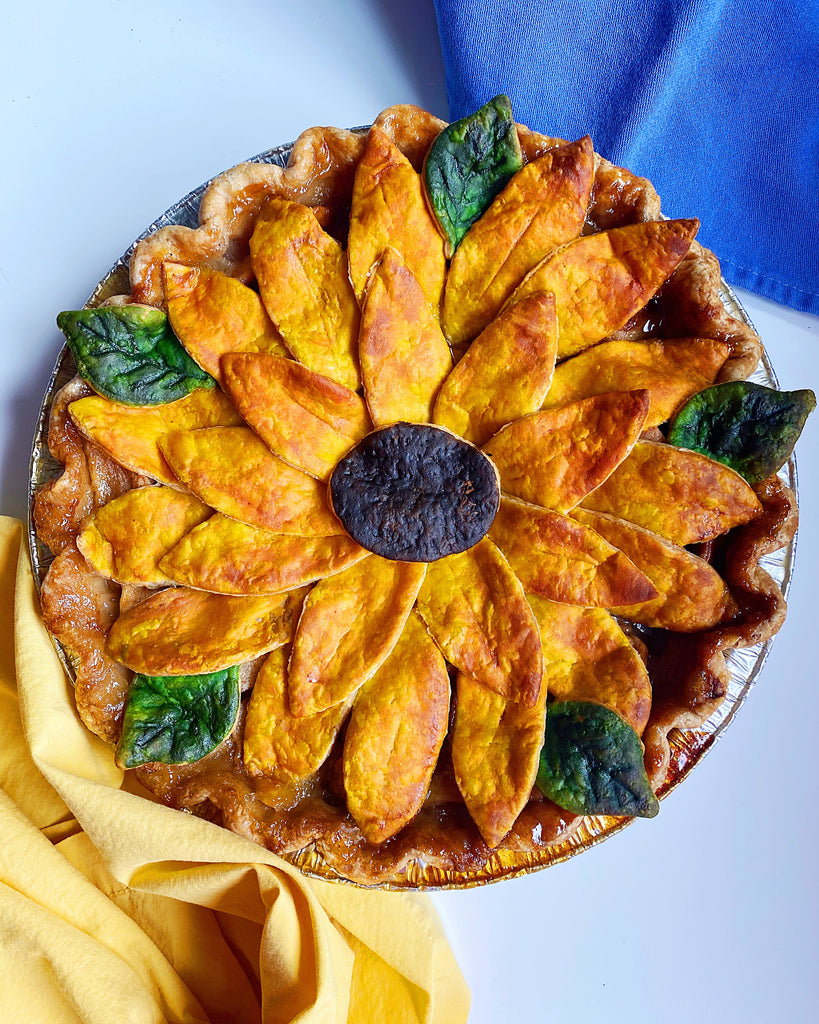 Sunflowers for Ukraine- Salted Caramel Apple Pie