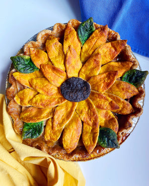 Sunflowers for Ukraine- Salted Caramel Apple Pie
