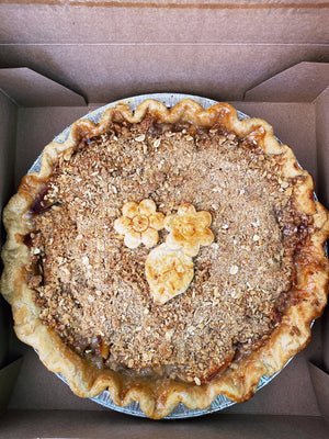 Amaretto Pear Crumble Pie