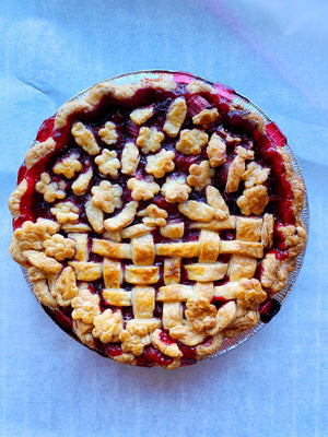 Raspberry Orange Rhubarb Pie