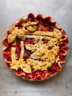 Plum and Nectarine Pie