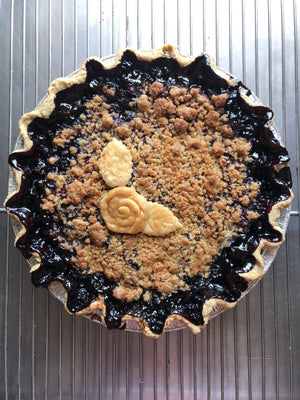 Blackberry Bourbon Crumble Pie