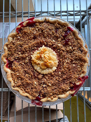 Cherry Bourbon Crumb Pie