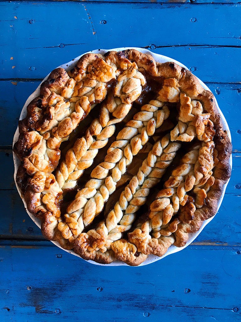 Ginger Apple Pie with Miso Caramel