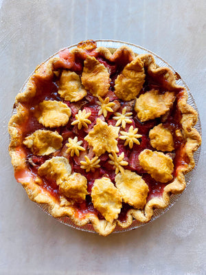 Rhubarb Blood Orange Pie