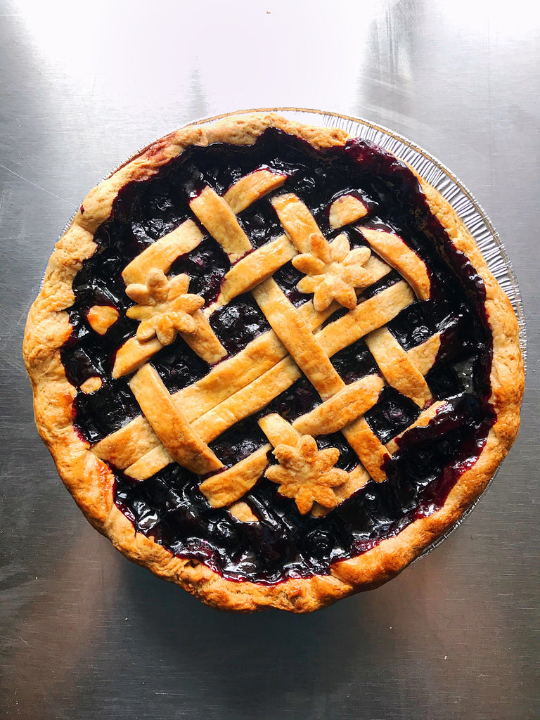Cinnamon Blueberry Pie with Fresh Thyme